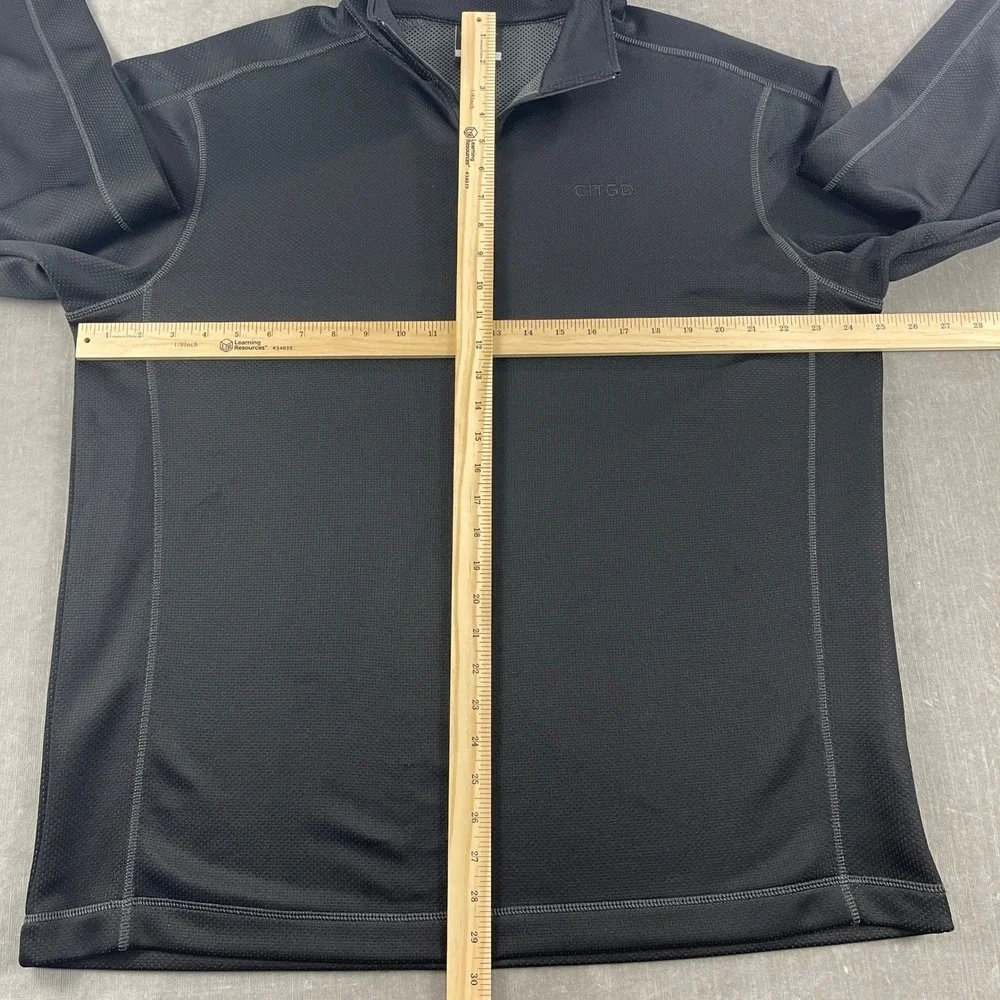 Nike Mens XL Black 1/4 Zip Pullover Dri-FIT‎ Golf CITGO Logo Top